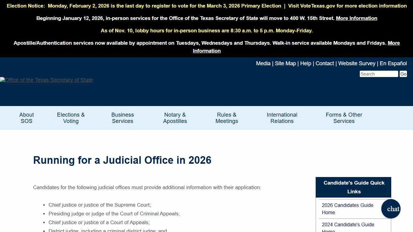 Running for a Judicial Office in 2026